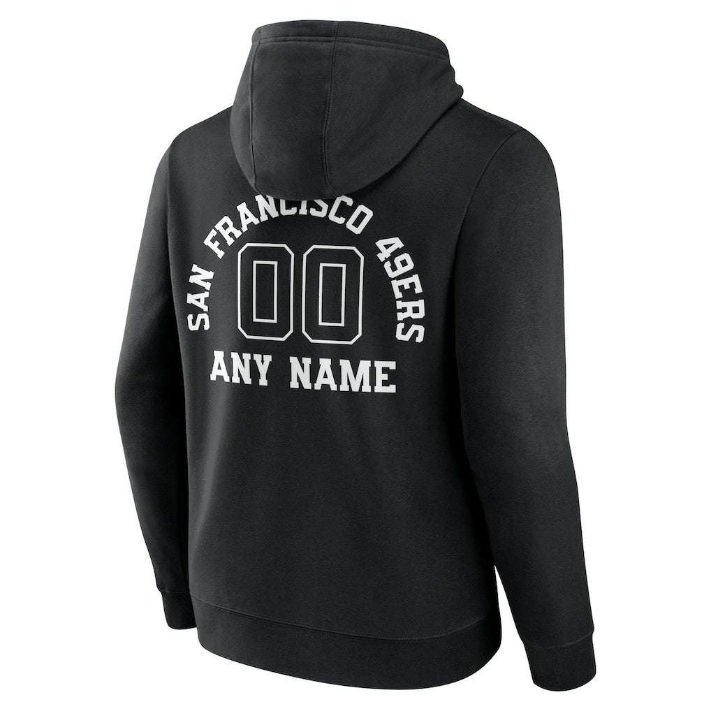 San Francisco 49ers Personalized Name & Number Pullover Hoodie - Black - NFL