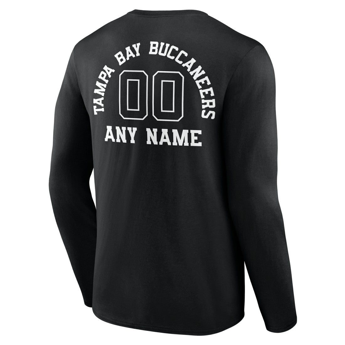 Tampa Bay Buccaneers Personalized Name & Number Monochrome Long Sleeve T-Shirt - Black - NFL