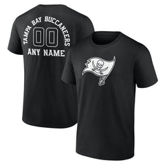 Tampa Bay Buccaneers Personalized Name & Number Monochrome T-Shirt - Black - NFL