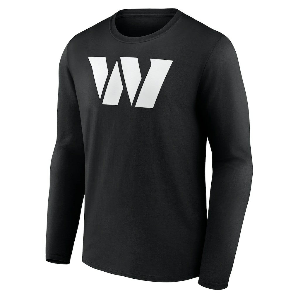 Washington Commanders Personalized Name & Number Monochrome Long Sleeve T-Shirt - Black - NFL