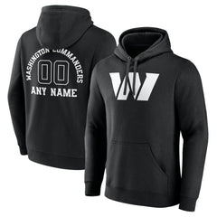 Washington Commanders Personalized Name & Number Pullover Hoodie - Black - NFL
