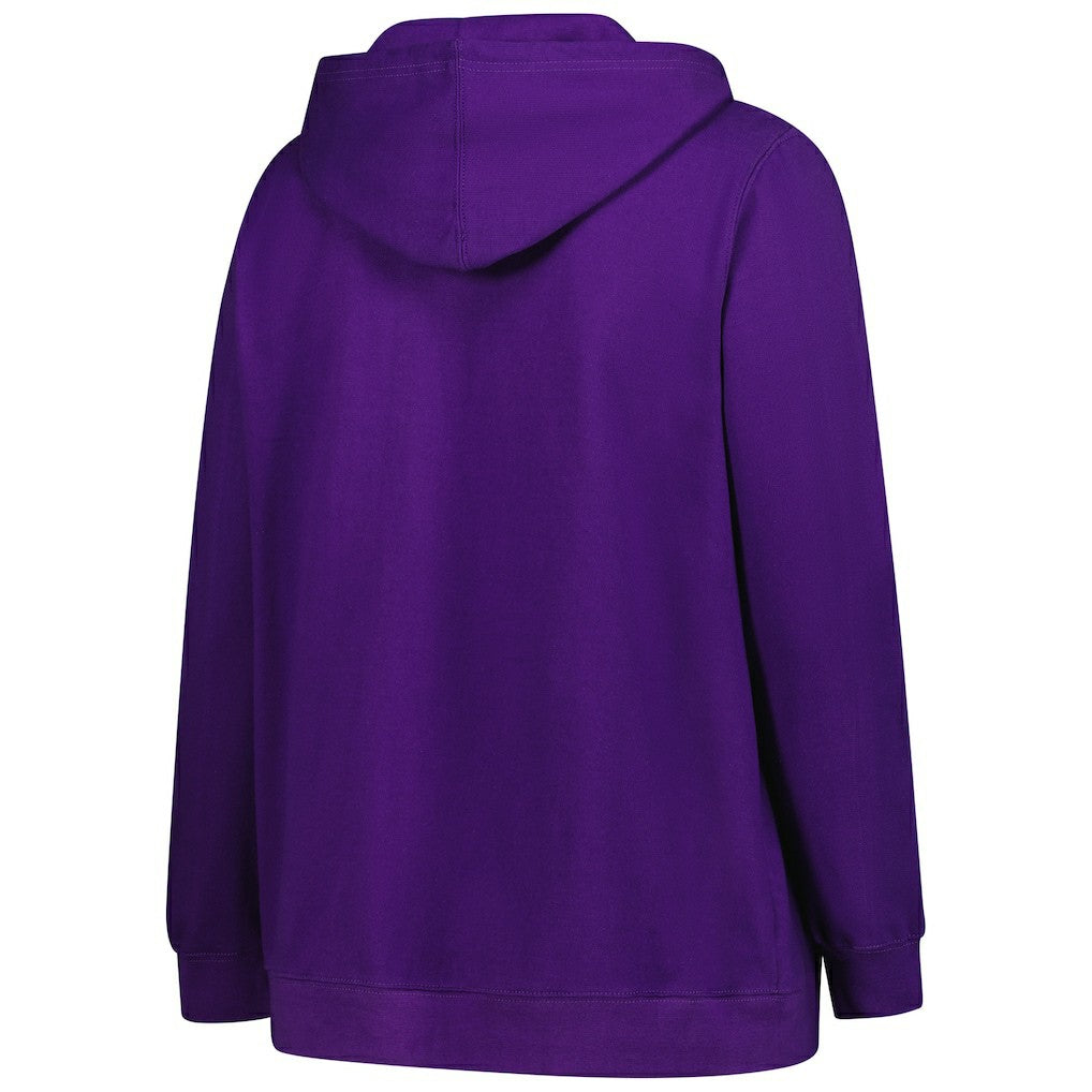 Minnesota Vikings Women's Plus Size V-Neck Pullover Hoodie - Purple - Fanatics