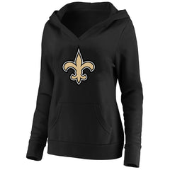 New Orleans Saints Women's Plus Size V-Neck Pullover Hoodie - Black - Fanatics