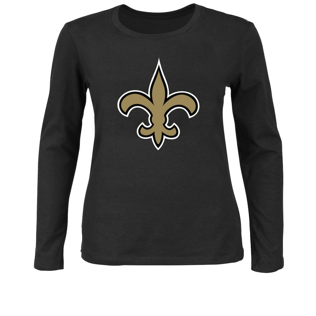 New Orleans Saints Women's Plus Size Long Sleeve T-Shirt - Black - Fanatics