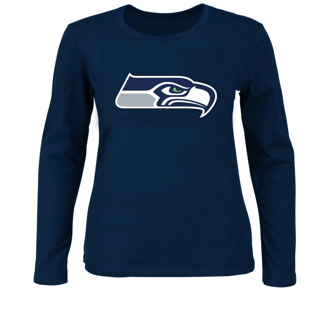 Seattle Seahawks Women's Plus Size Long Sleeve T-Shirt - College Navy - Fanatics