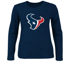 Houston Texans Women's Plus Size Long Sleeve T-Shirt - Navy - Fanatics