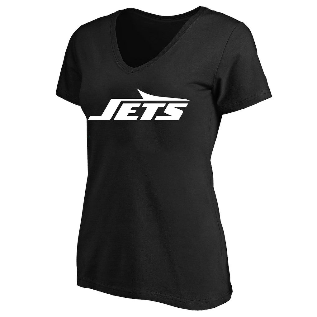 New York Jets Women's Plus Size V-Neck T-Shirt - Black - Fanatics