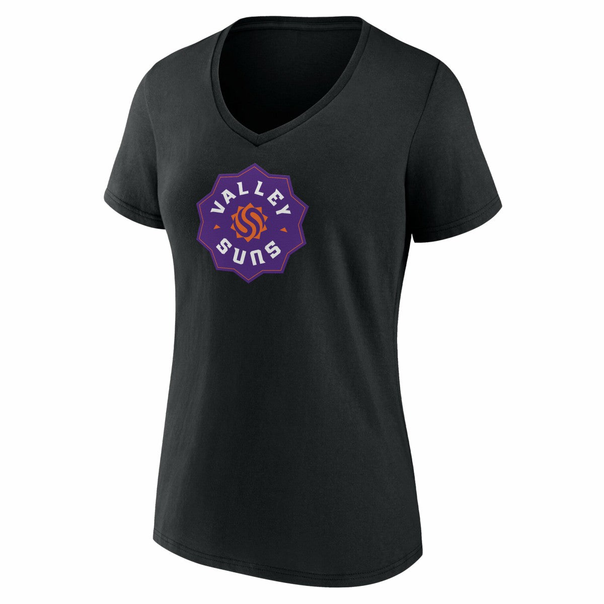 Valley Suns Women's Primary Logo V-Neck T-Shirt Black