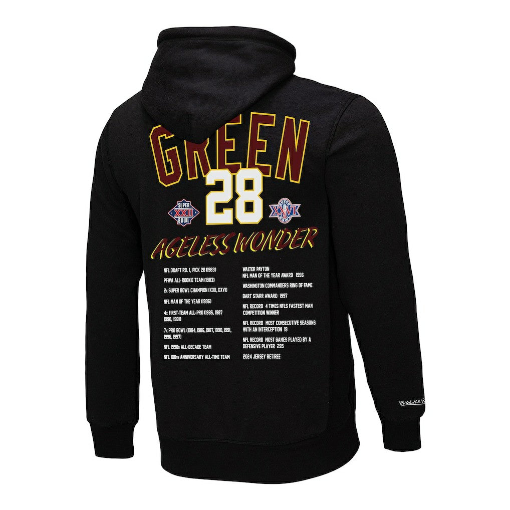 Darrell Green Washington Commanders Ageless Wonder Pullover Hoodie - Black - Mitchell & Ness