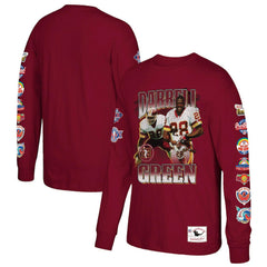 Darrell Green Washington Commanders Player Graphic Long Sleeve T-Shirt - Burgundy - Mitchell & Ness