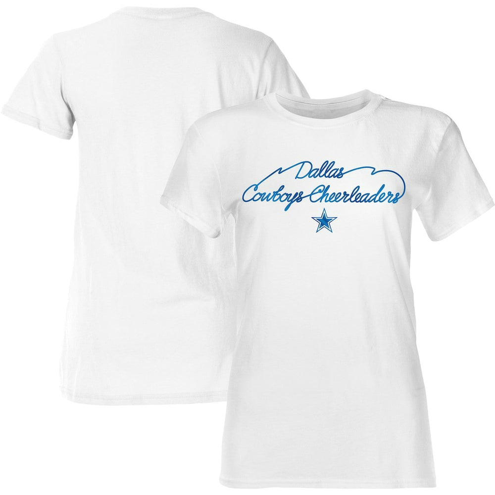 Dallas Cowboys Women's Thunderstruck Foil T-Shirt - White - NFL