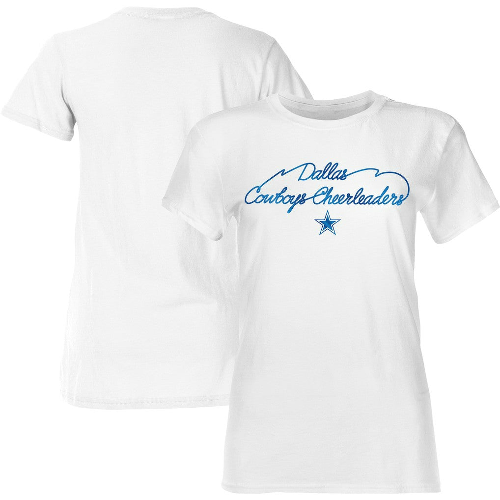 Dallas Cowboys Women's Thunderstruck Foil T-Shirt - White - NFL