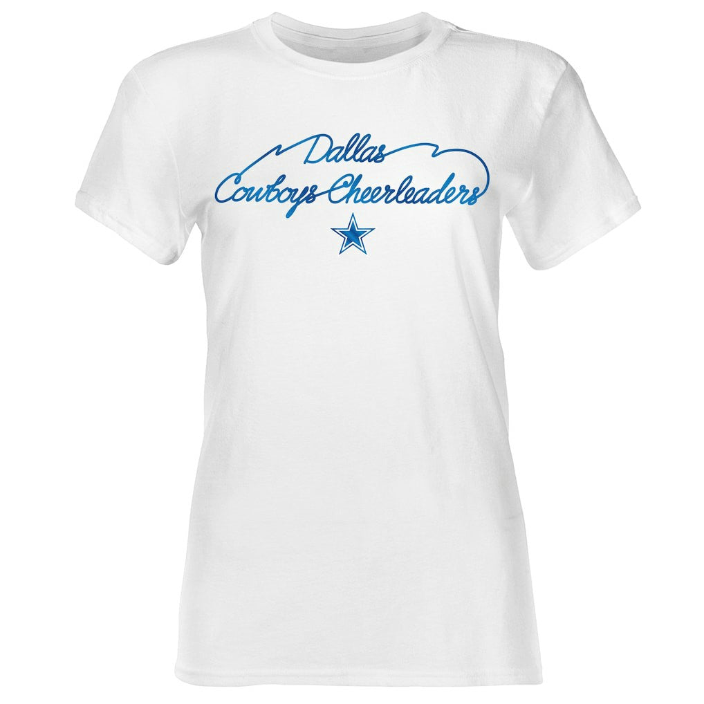 Dallas Cowboys Women's Thunderstruck Foil T-Shirt - White - NFL