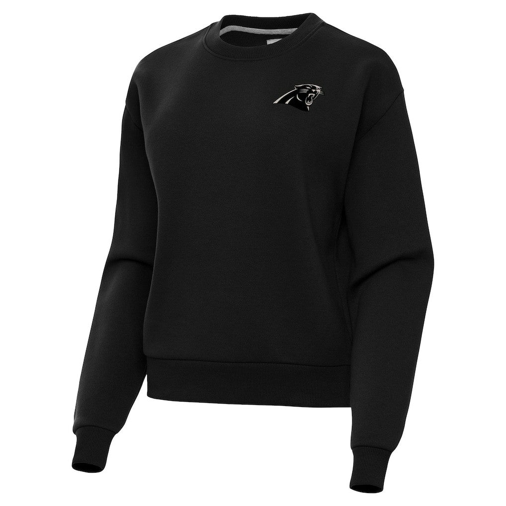 Carolina Panthers Antigua Women's Victory Pullover Sweatshirt - Black - NFL