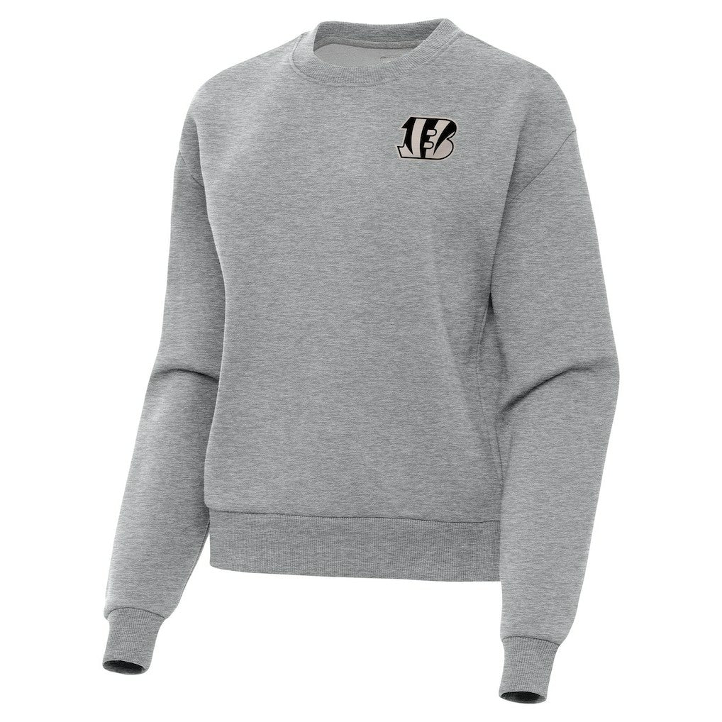 Cincinnati Bengals Antigua Women's Victory Pullover Sweatshirt - Heather Gray - NFL
