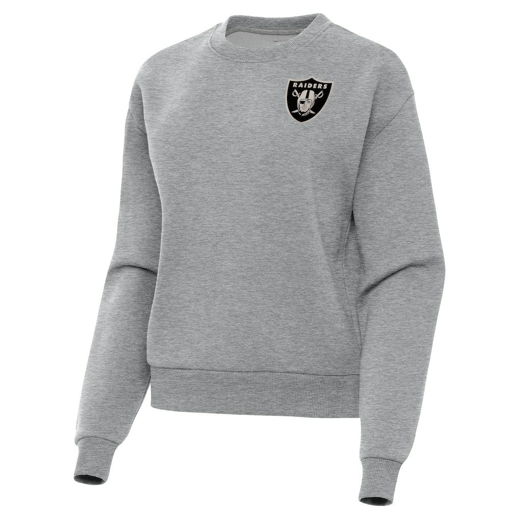 Las Vegas Raiders Antigua Women's Victory Pullover Sweatshirt - Heather Gray - NFL