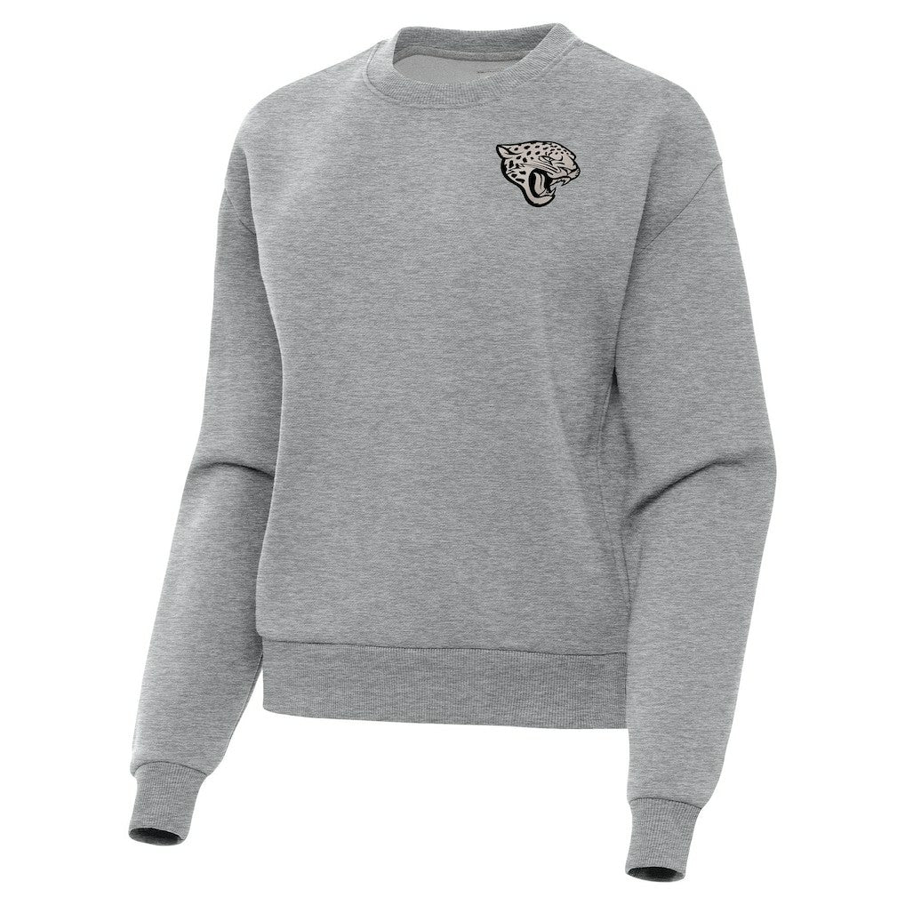 Jacksonville Jaguars Antigua Women's Victory Pullover Sweatshirt - Heather Gray - NFL