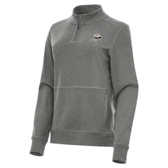 Minnesota Vikings Antigua Women's Crush Quarter-Zip Top - Heather Black - NFL