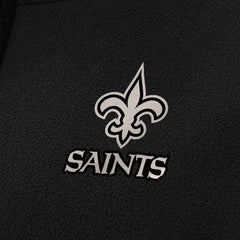 New Orleans Saints Antigua Women's Brushed Carbon Figure Half-Zip Pullover Sweatshirt – Black - NFL