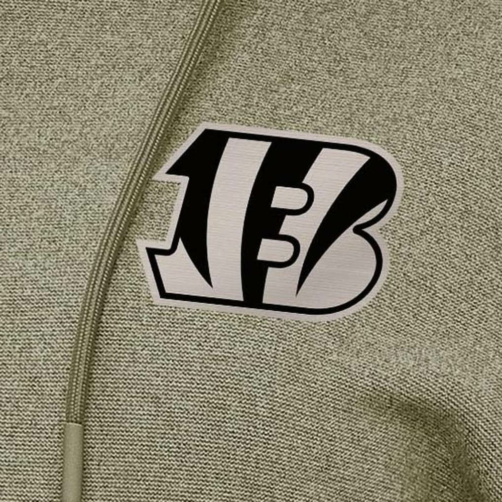 Cincinnati Bengals Antigua Women's Justice Pullover Hoodie - Olive - NFL