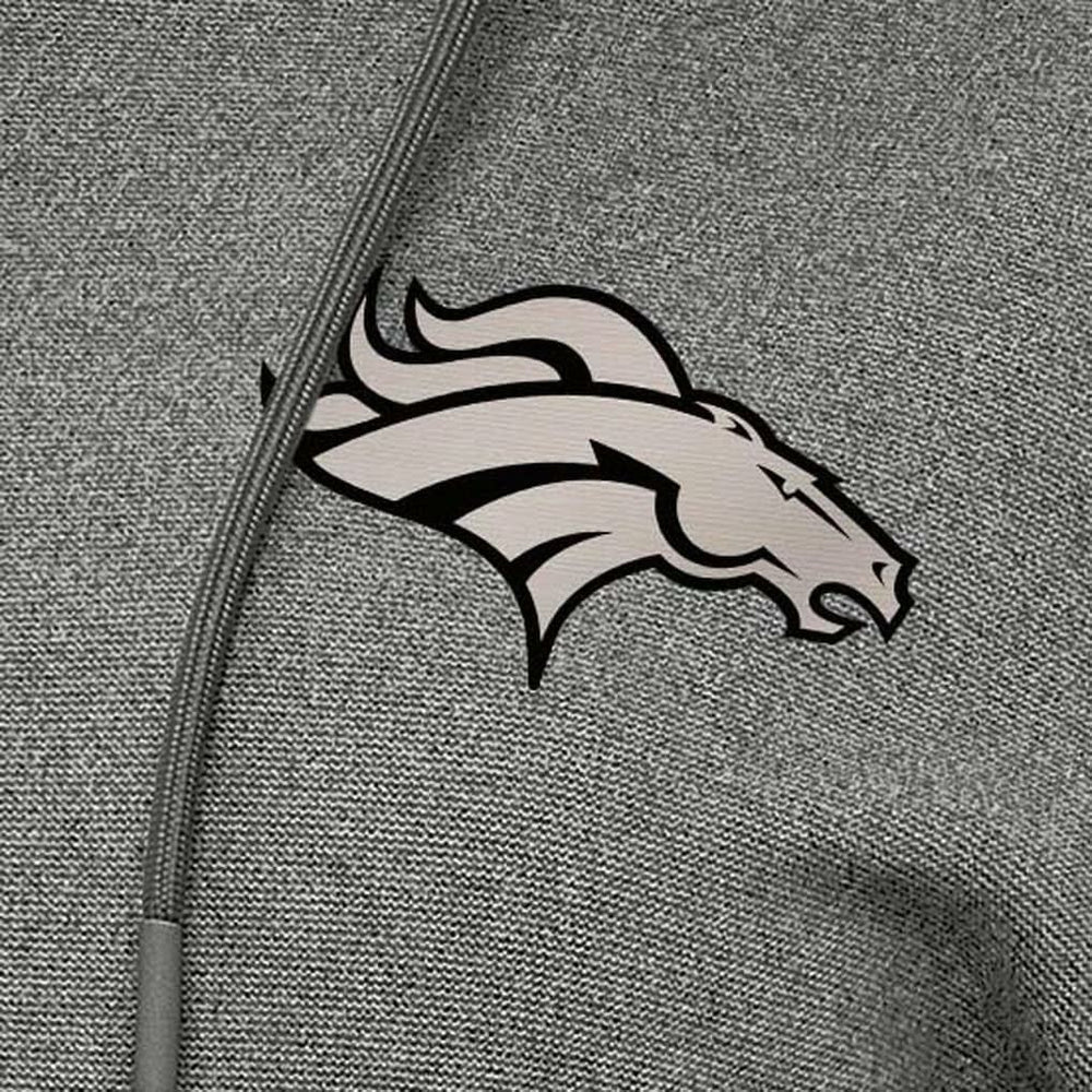 Denver Broncos Antigua Women's Justice Pullover Hoodie - Heather Black - NFL
