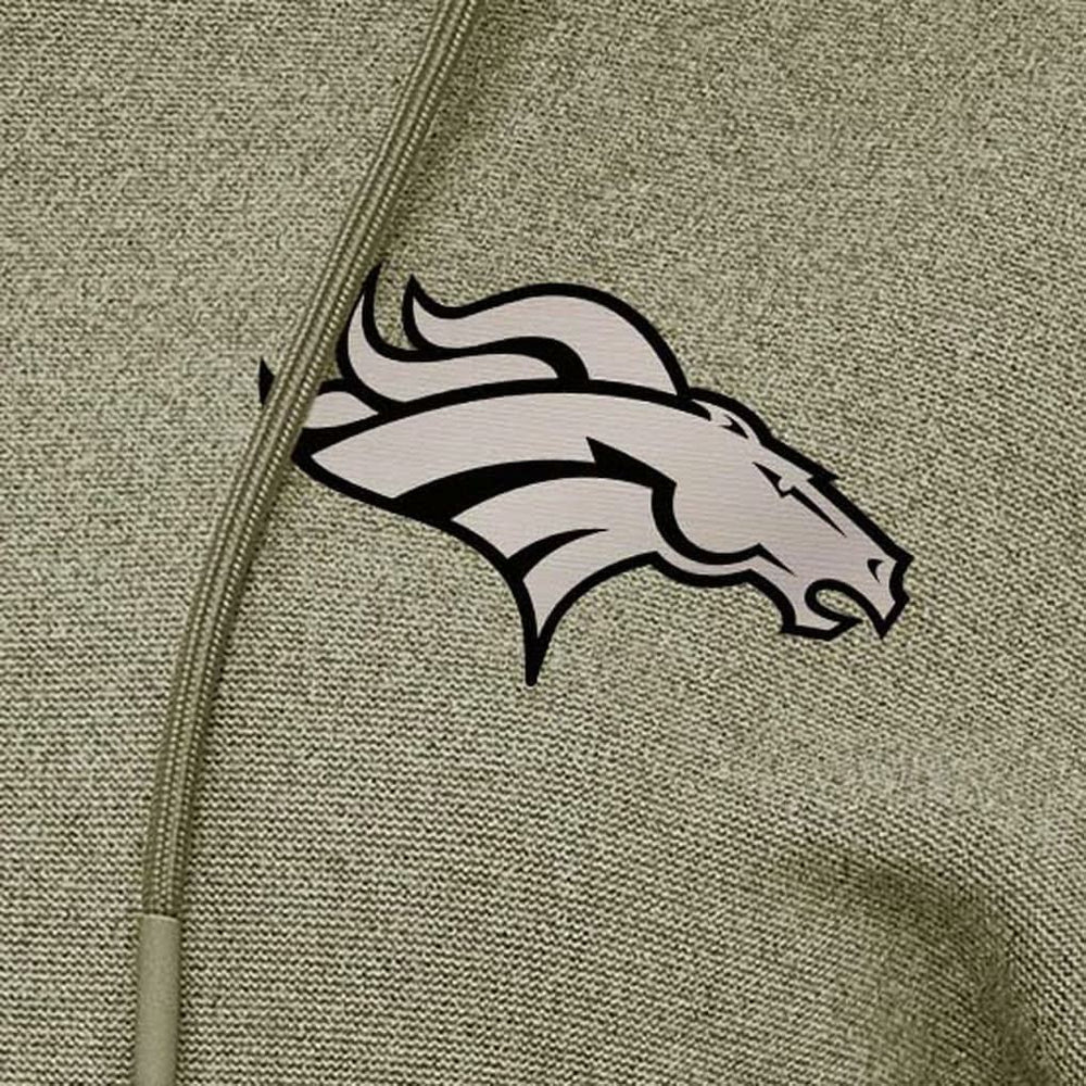Denver Broncos Antigua Women's Justice Pullover Hoodie - Olive - NFL