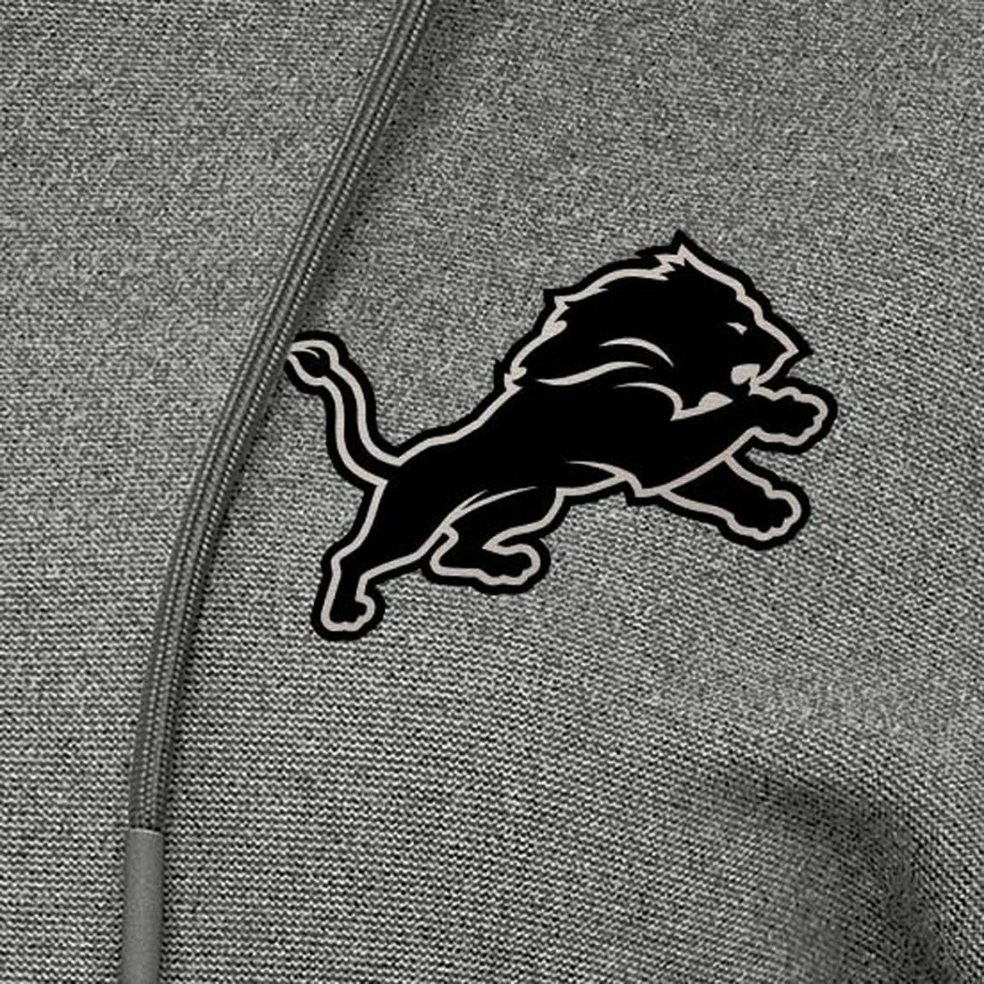 Detroit Lions Antigua Women's Justice Pullover Hoodie - Heather Black - NFL