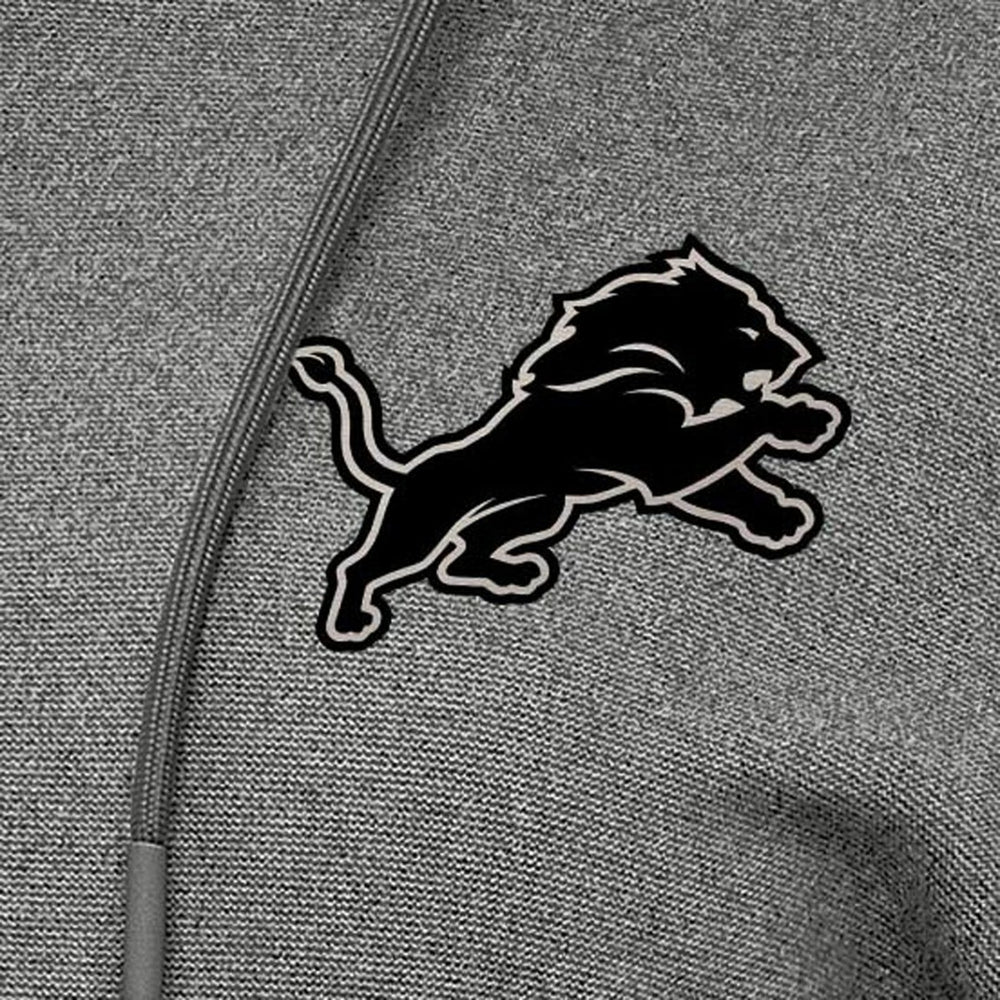 Detroit Lions Antigua Women's Justice Pullover Hoodie - Heather Black - NFL