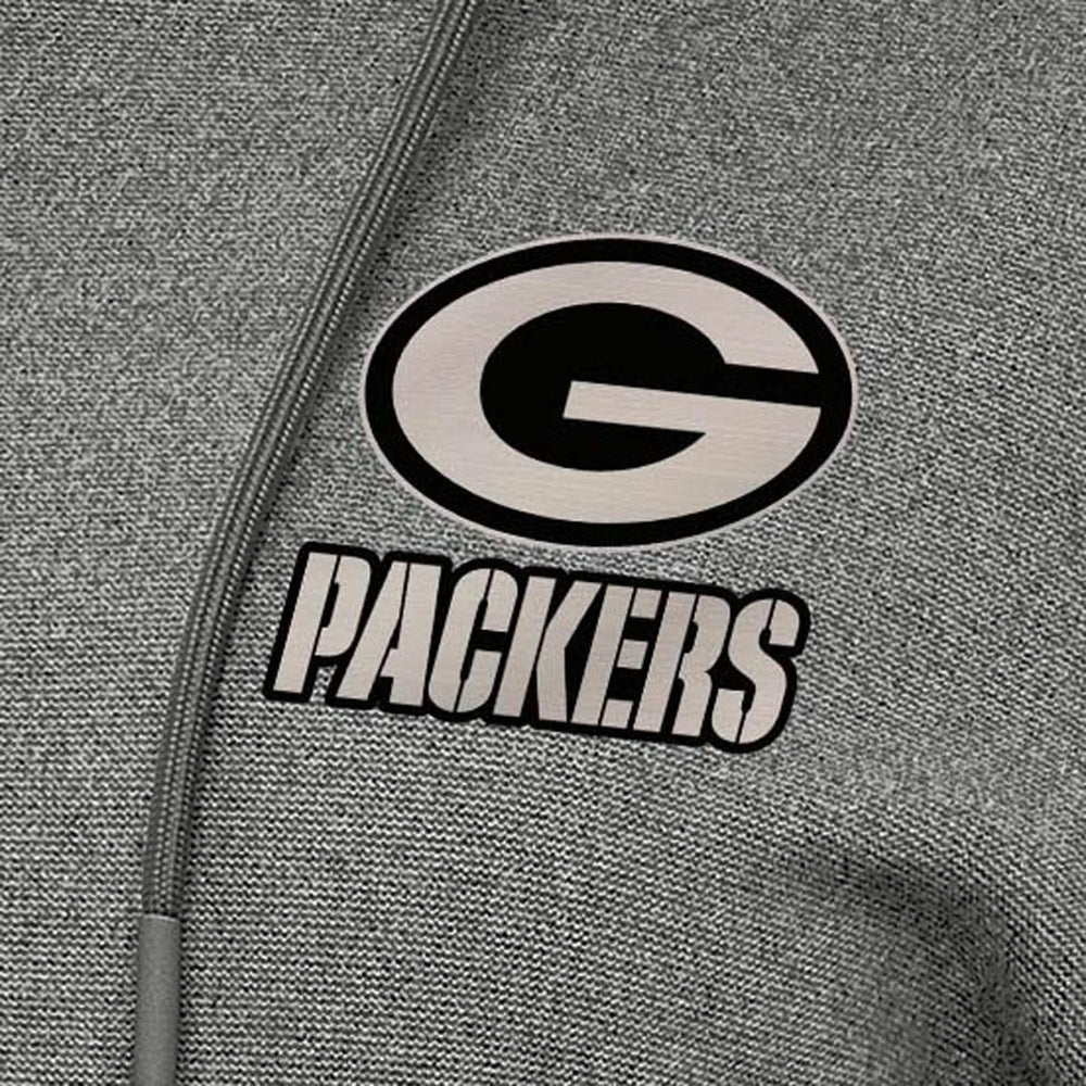 Green Bay Packers Antigua Women's Justice Pullover Hoodie - Heather Black - NFL