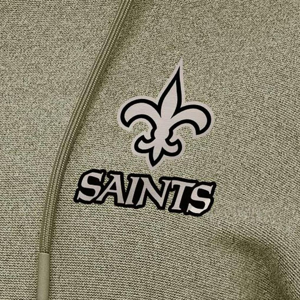 New Orleans Saints Antigua Women's Justice Pullover Hoodie - Olive - NFL
