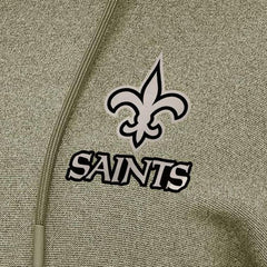 New Orleans Saints Antigua Women's Justice Pullover Hoodie - Olive - NFL