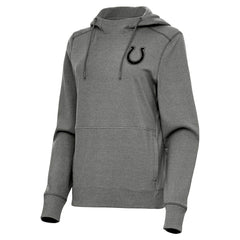 Indianapolis Colts Antigua Women's Justice Pullover Hoodie - Heather Black - NFL