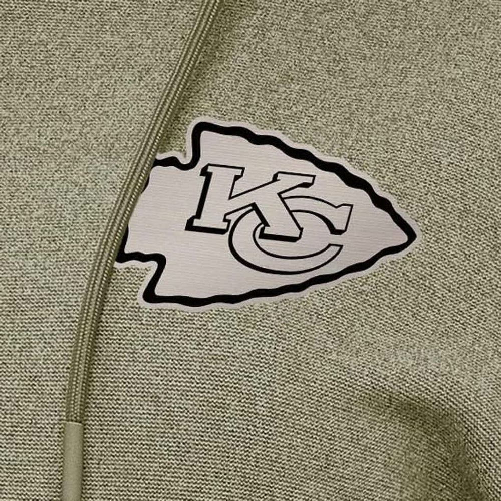 Kansas City Chiefs Antigua Women's Justice Pullover Hoodie - Olive - NFL