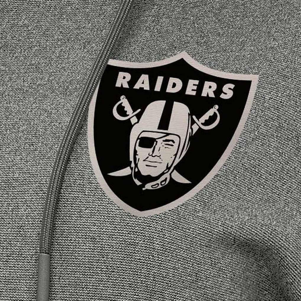 Las Vegas Raiders Antigua Women's Justice Pullover Hoodie - Heather Black - NFL
