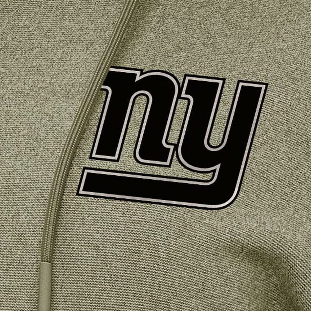 New York Giants Antigua Women's Justice Pullover Hoodie - Olive - NFL