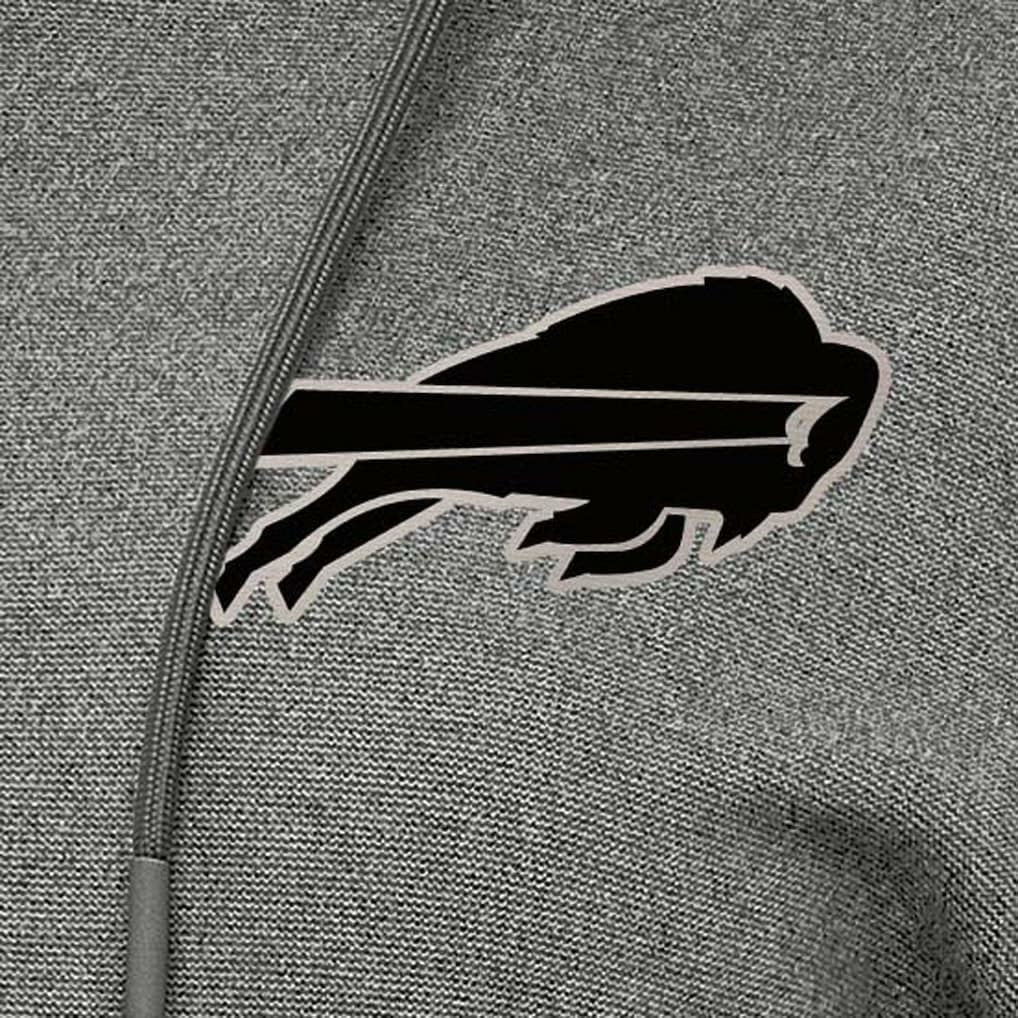 Buffalo Bills Antigua Women's Justice Pullover Hoodie - Heather Black - NFL