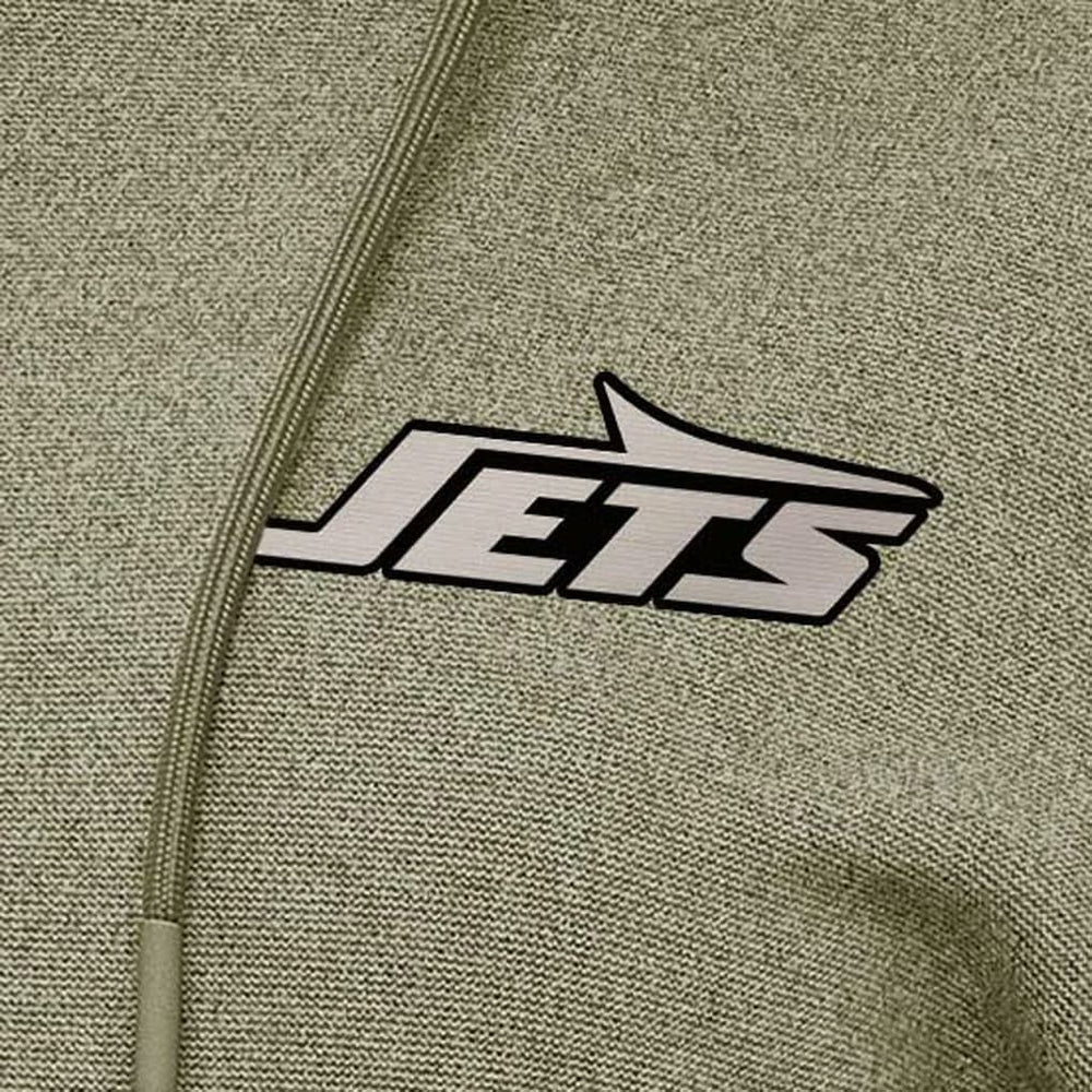 New York Jets Antigua Women's Justice Pullover Hoodie - Olive - NFL
