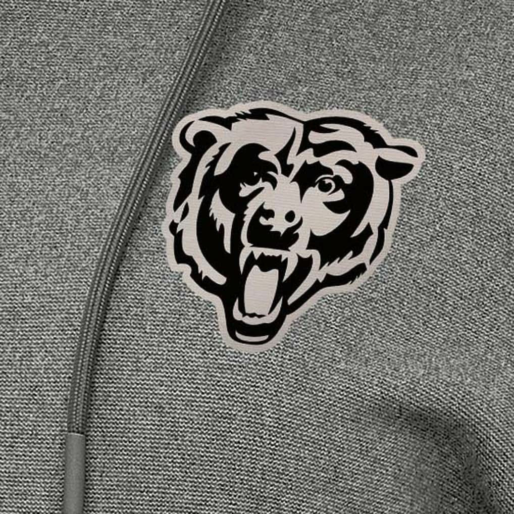 Chicago Bears Antigua Women's Justice Pullover Hoodie - Heather Black - NFL