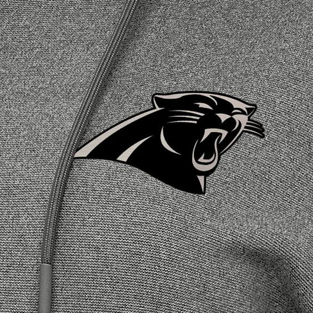 Carolina Panthers Antigua Women's Justice Pullover Hoodie - Heather Black - NFL