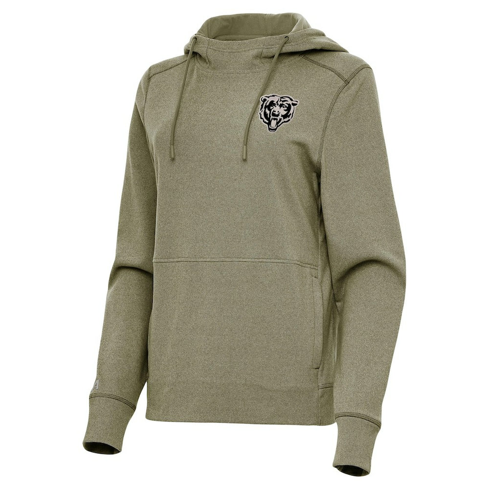 Chicago Bears Antigua Women's Justice Pullover Hoodie - Olive - NFL