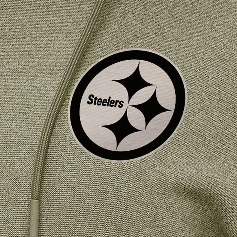 Pittsburgh Steelers Antigua Women's Justice Pullover Hoodie - Olive - NFL