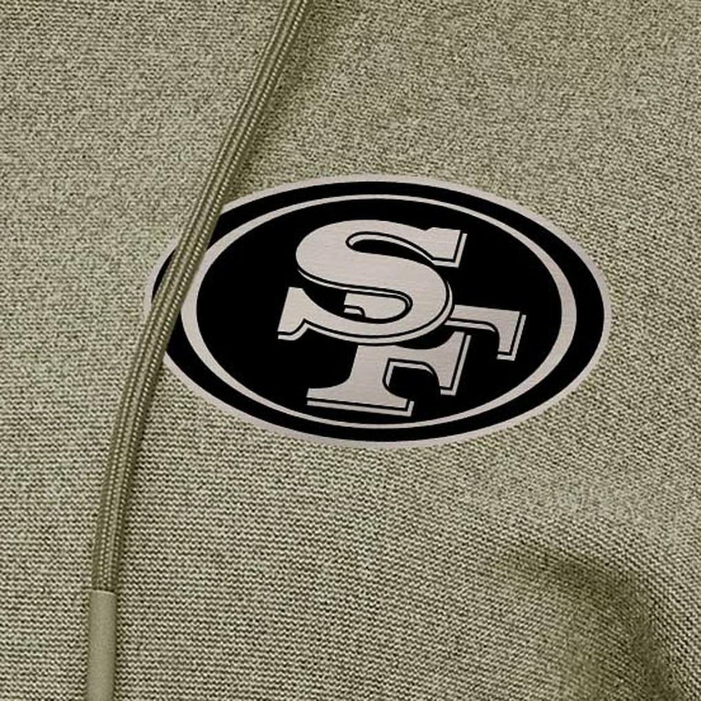 San Francisco 49ers Antigua Women's Justice Pullover Hoodie - Olive - NFL
