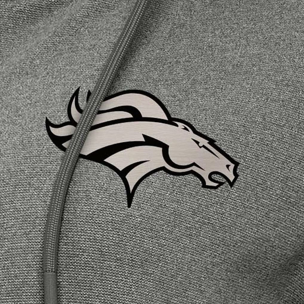 Denver Broncos Antigua Women's Seeker Full-Zip Hoodie Jacket - Heather Black - NFL