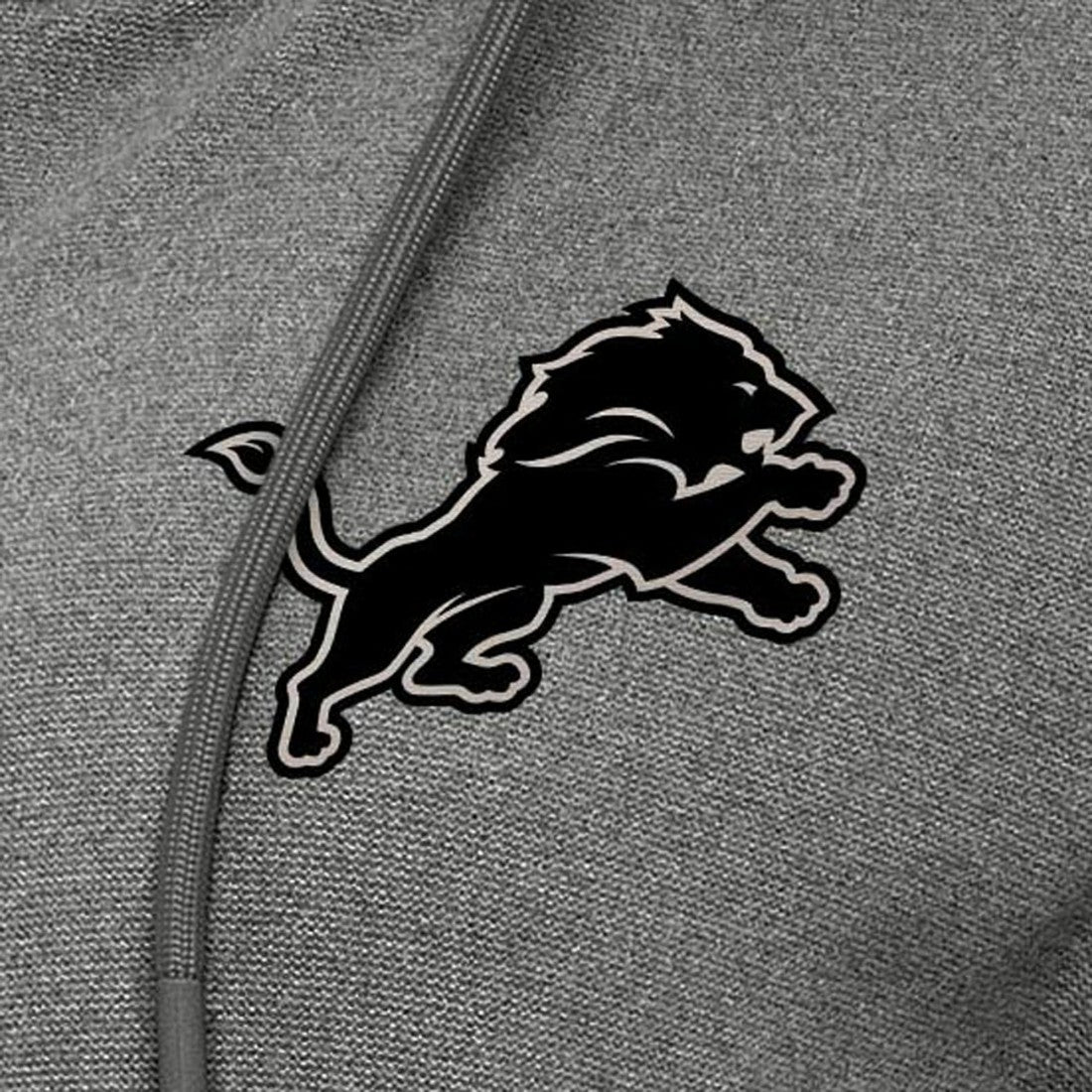 Detroit Lions Antigua Women's Seeker Full-Zip Hoodie Jacket - Heather Black - NFL