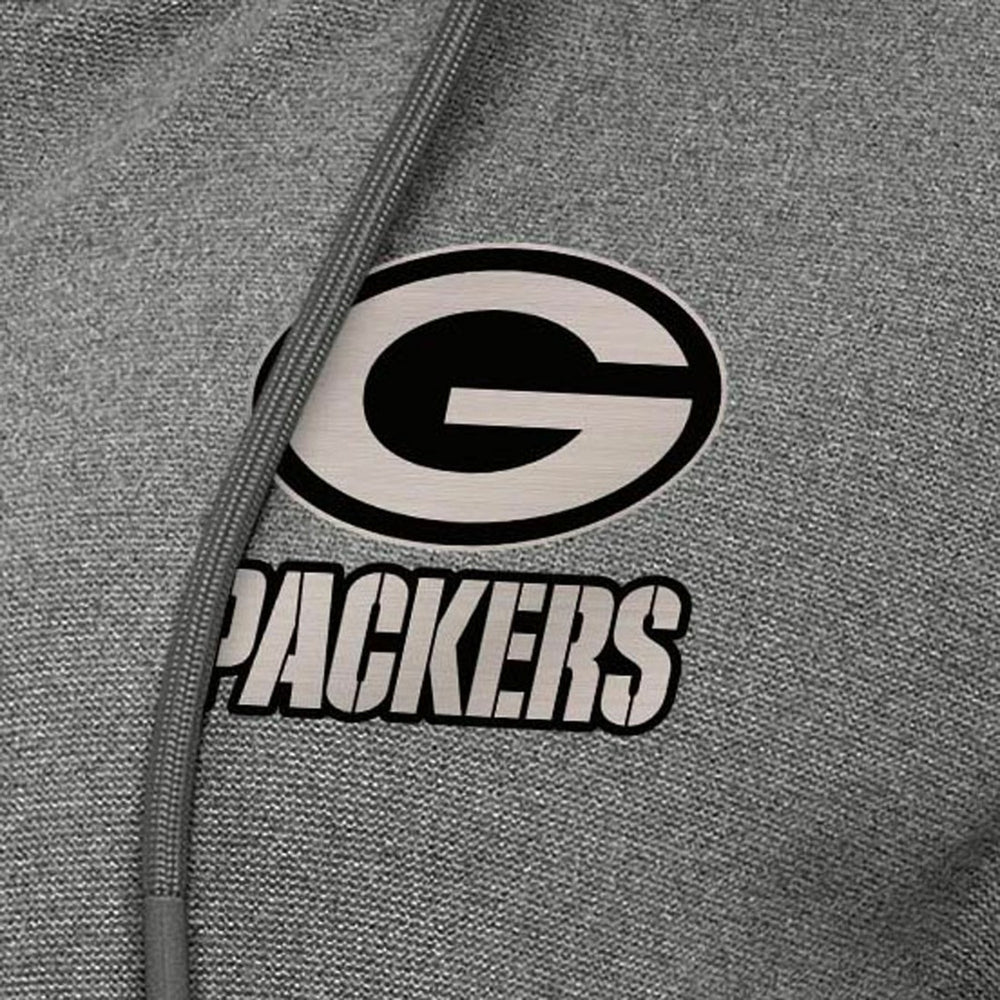Green Bay Packers Antigua Women's Seeker Full-Zip Hoodie Jacket - Heather Black - NFL
