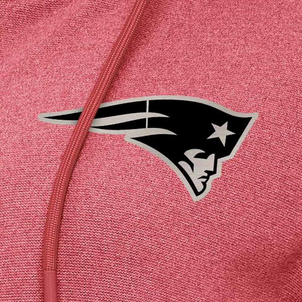 New England Patriots Antigua Women's Seeker Full-Zip Hoodie Jacket - Heather Red - NFL