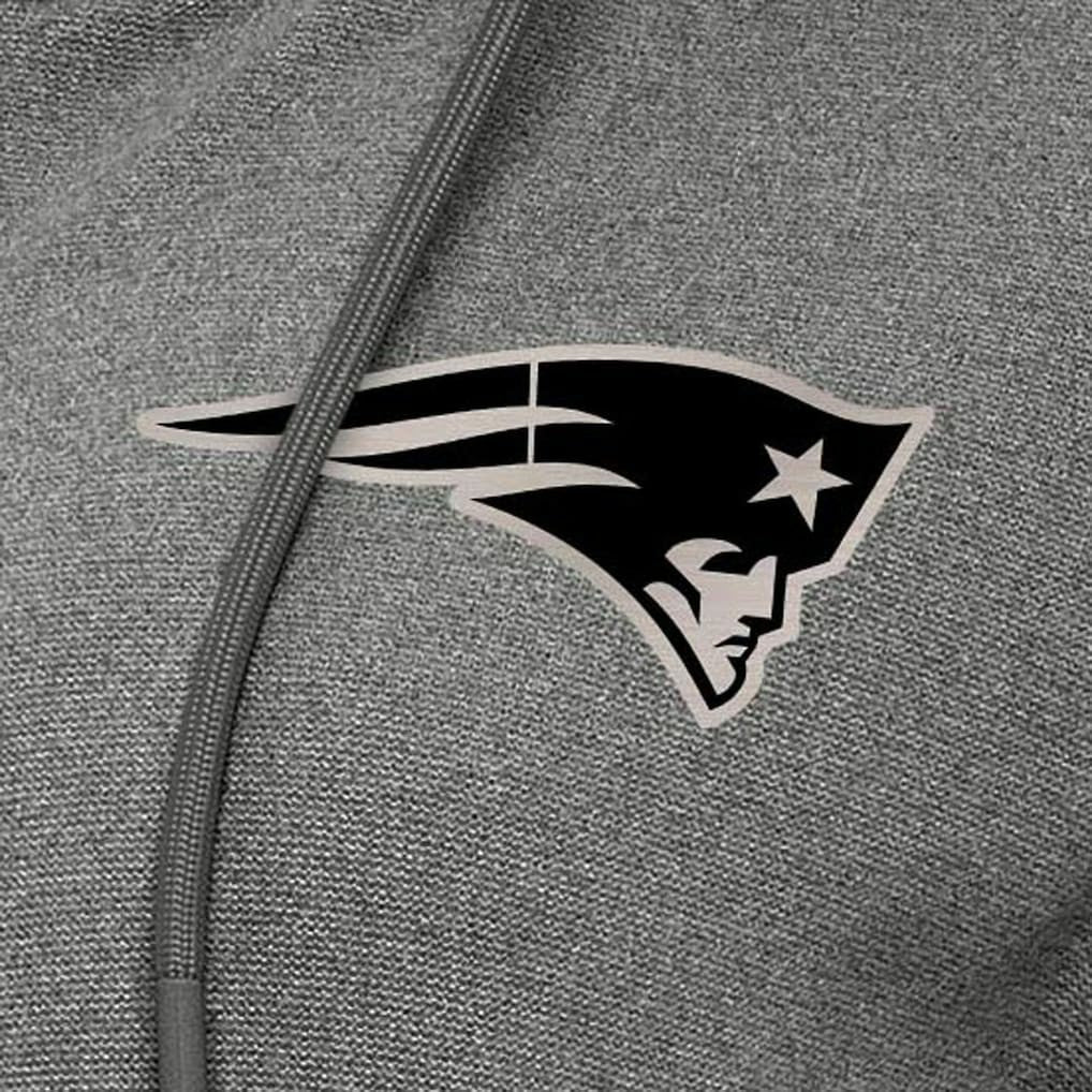 New England Patriots Antigua Women's Seeker Full-Zip Hoodie Jacket - Heather Black - NFL