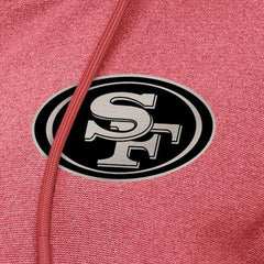 San Francisco 49ers Antigua Women's Seeker Full-Zip Hoodie Jacket - Heather Red - NFL