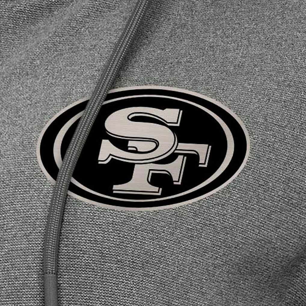 San Francisco 49ers Antigua Women's Seeker Full-Zip Hoodie Jacket - Heather Black - NFL