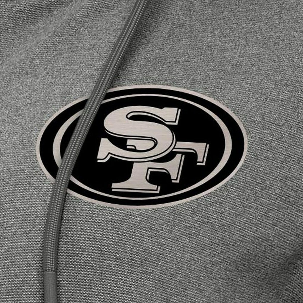 San Francisco 49ers Antigua Women's Seeker Full-Zip Hoodie Jacket - Heather Black - NFL